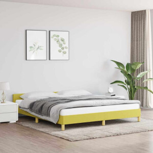 vidaXL Bedframe zonder matras 180x200 cm stof groen