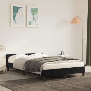 vidaXL Bedframe zonder matras 120x200 cm fluweel zwart