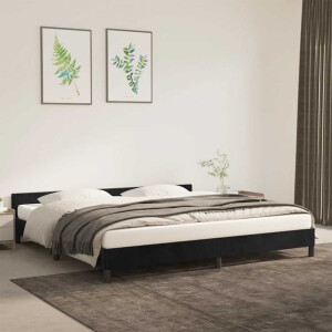vidaXL Bedframe zonder matras 200x200 cm fluweel zwart