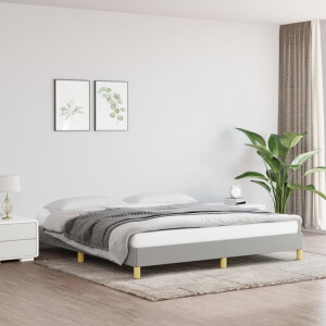 vidaXL Bedframe zonder matras 180x200 cm Super King stof lichtgrijs