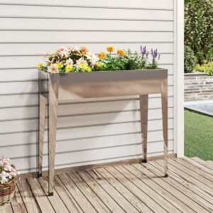 vidaXL Plantenbak 100,5x40,5x90 cm gegalvaniseerd staal