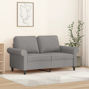 vidaXL Tweezitsbank 120 cm stof lichtgrijs