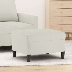 vidaXL Voetenbank 60x50x41 cm fluweel crèmekleurig