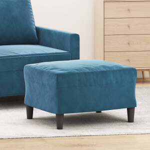 vidaXL Voetenbank 60x50x41 cm fluweel blauw