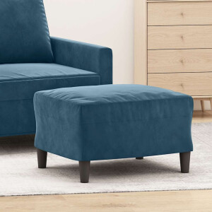 vidaXL Voetenbank 60x50x41 cm fluweel blauw