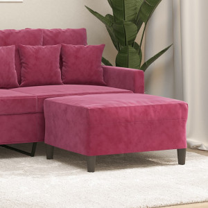 vidaXL Voetenbank 70x55x41 cm fluweel wijnrood