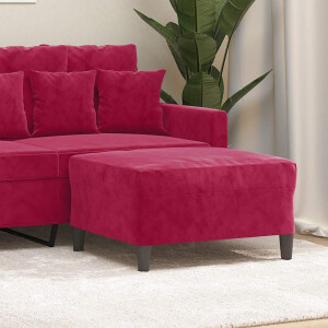 vidaXL Voetenbank 70x55x41 cm fluweel wijnrood