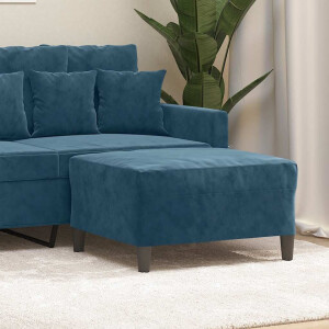 vidaXL Voetenbank 70x55x41 cm fluweel blauw