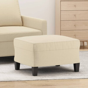 vidaXL Voetenbank 60x50x41 cm stof crèmekleurig
