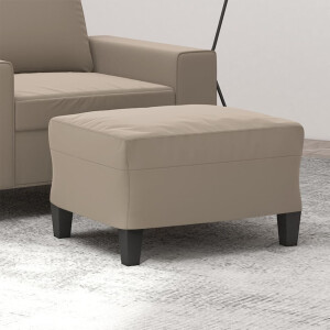 vidaXL Voetenbank 60x50x41 cm microvezelstof taupe