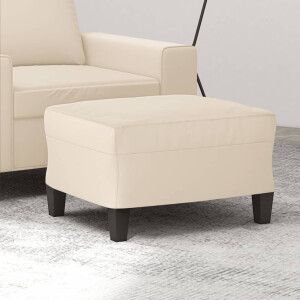 vidaXL Voetenbank 60x50x41 cm microvezelstof beige