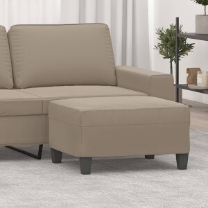 vidaXL Voetenbank 70x55x41 cm microvezelstof taupe