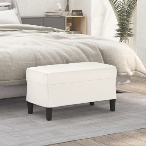 vidaXL Bankje 70x35x41 cm kunstleer crèmekleurig