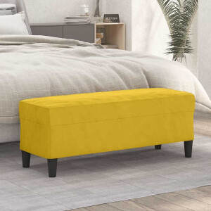 vidaXL Bankje 100x35x41 cm fluweel geel