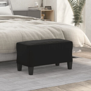 vidaXL Bankje 70x35x41 cm microvezelstof zwart