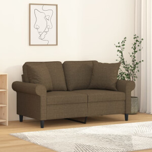 vidaXL Sierkussens 2 st 40x40 cm stof bruin