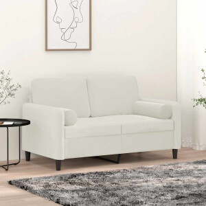 vidaXL Sierkussens 2 st 15x50 cm fluweel crèmekleurig