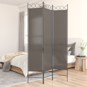 vidaXL Kamerscherm met 3 panelen 120x220 cm stof antracietkleurig