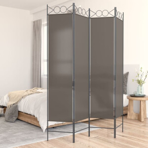 vidaXL Kamerscherm met 4 panelen 160x220 cm stof antracietkleurig