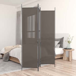 vidaXL Kamerscherm met 3 panelen 150x220 cm stof antracietkleurig