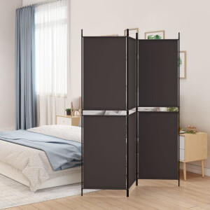 vidaXL Kamerscherm met 3 panelen 150x180 cm stof bruin