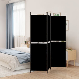 vidaXL Kamerscherm met 3 panelen 150x200 cm stof zwart