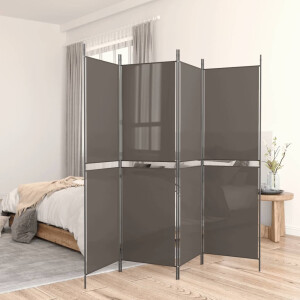 vidaXL Kamerscherm met 5 panelen 300x200 cm stof antracietkleurig