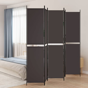 vidaXL Kamerscherm met 5 panelen 250x220 cm stof bruin