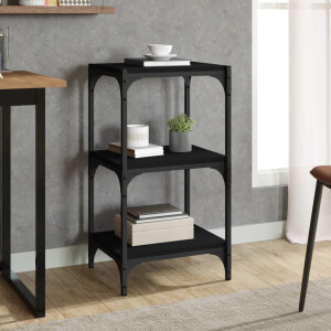 vidaXL Boekenkast 40x33x70,5 cm bewerkt hout en staal zwart