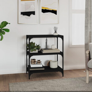 vidaXL Boekenkast 60x33x70,5 cm bewerkt hout en staal zwart