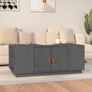 vidaXL Salontafel 100x50x41 cm massief grenenhout grijs