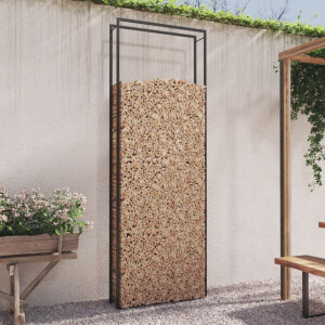 vidaXL Haardhoutrek 110x28x312 cm staal matzwart