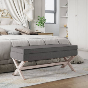 vidaXL Opbergkruk 110x45x49 cm stof donkergrijs