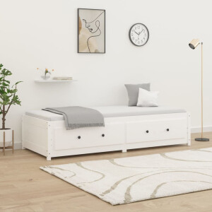 vidaXL Slaapbank 90x190 cm massief grenenhout wit