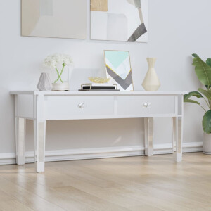 vidaXL Salontafel gespiegeld 106x45x45 cm bewerkt hout en glas