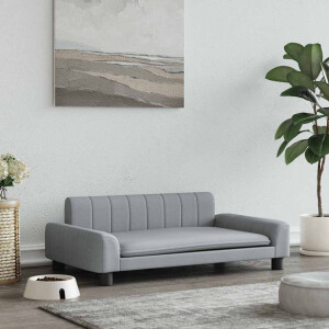 vidaXL Hondenmand 90x53x30 cm stof lichtgrijs