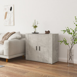 vidaXL Dressoir 80x33x70 cm bewerkt hout betongrijs