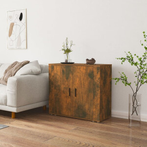 vidaXL Dressoir 80x33x70 cm bewerkt hout gerookt eikenkleurig