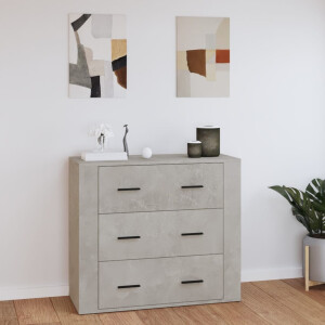 vidaXL Dressoir 80x33x70 cm bewerkt hout betongrijs