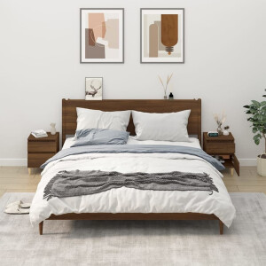 vidaXL Nachtkastjes 2 st 40x35x50 cm bruin eikenkleur