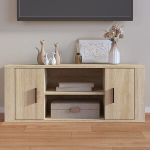 vidaXL Tv-meubel 100x35x40 cm bewerkt hout sonoma eikenkleurig