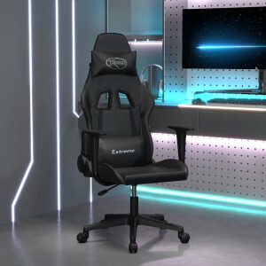 vidaXL Gamestoel kunstleer zwart