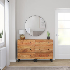 vidaXL Dressoirs 2 st 60x33x75 cm massief acaciahout