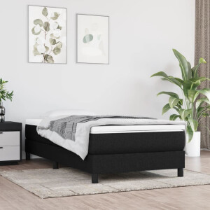 vidaXL Bedframe zonder matras 90x190 cm stof zwart