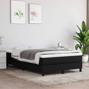 vidaXL Bedframe zonder matras 120x200 cm stof zwart