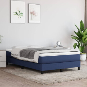 vidaXL Boxspring bed 120x200 cm stof blauw