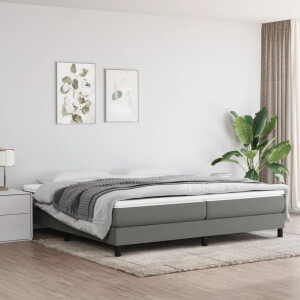 vidaXL Bedframe zonder matras stof donkergrijs 200x200 cm