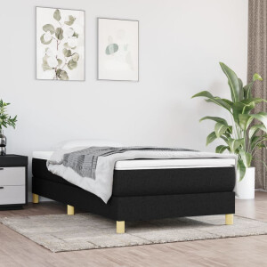 vidaXL Boxspring bed 100x200 cm stof zwart