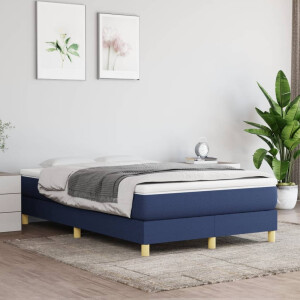vidaXL Boxspring bed 120x200 cm stof blauw