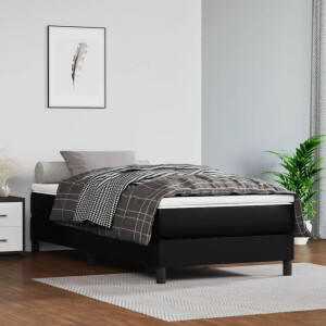 vidaXL Boxspring bed kunstleer zwart 100x200 cm